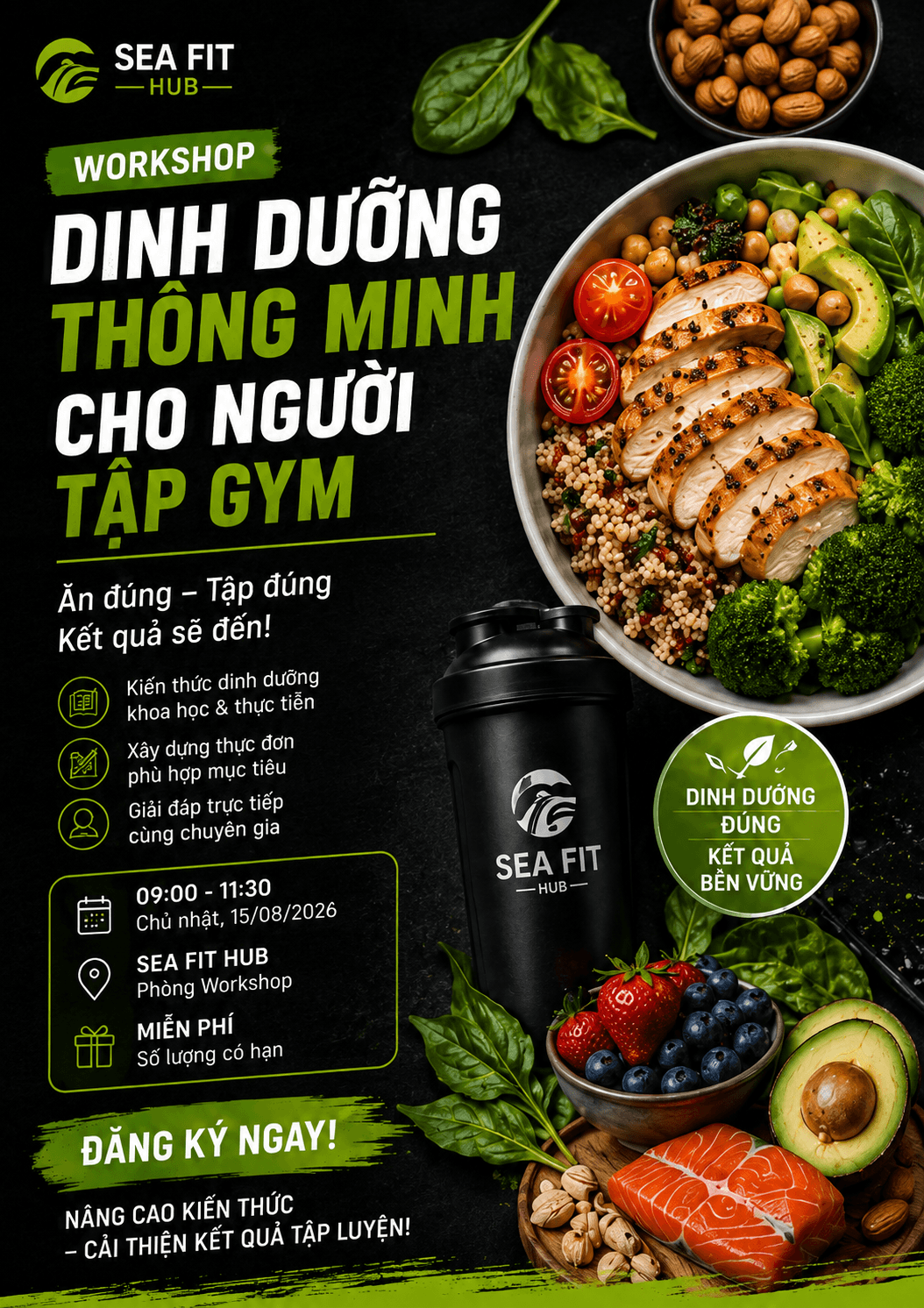 Workshop: Dinh Dưỡng Thông Minh Cho Người Tập Gym